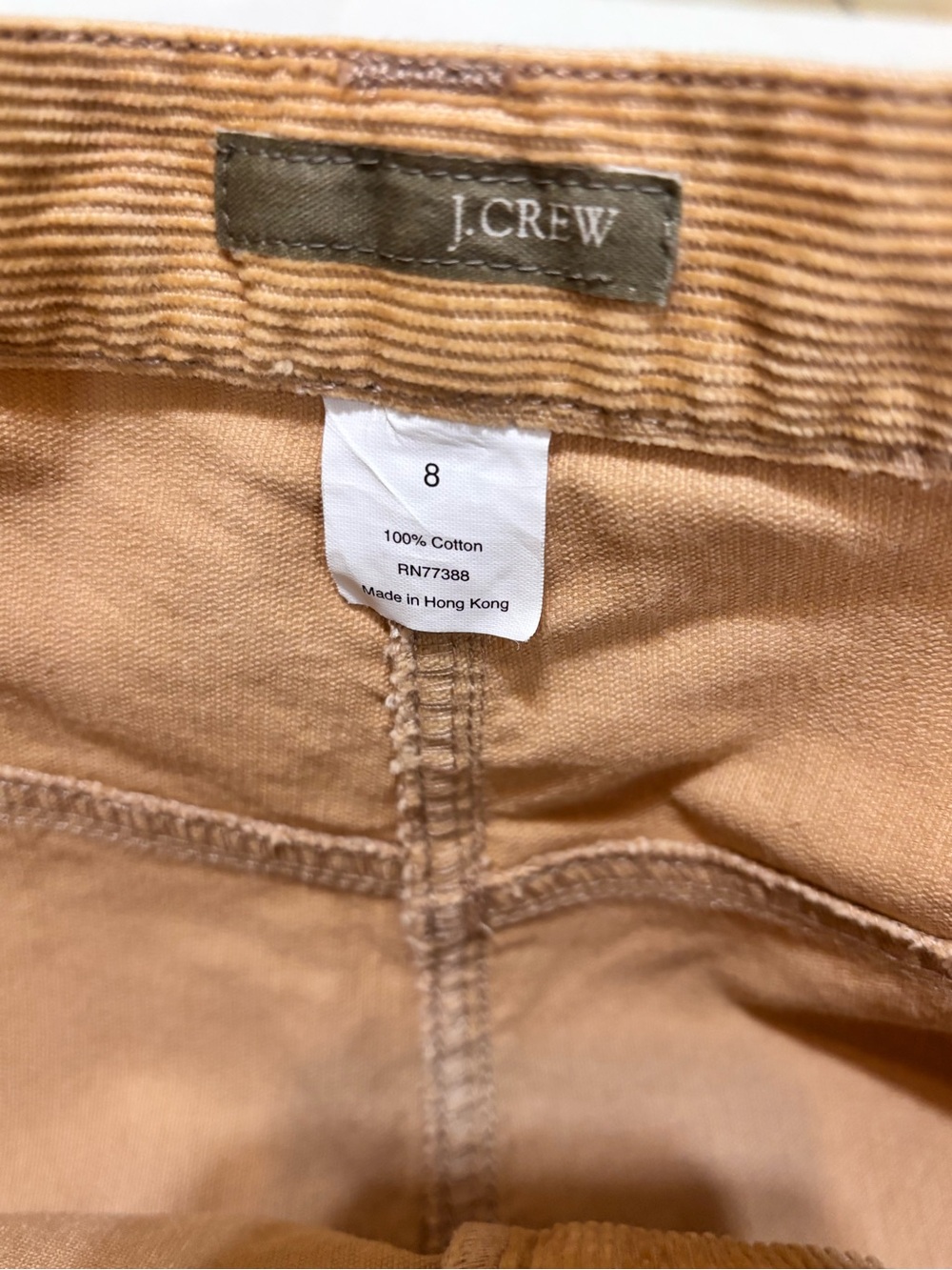 J. Crew Corduroy A-Line Skirt in Camel - Picture 4 of 10